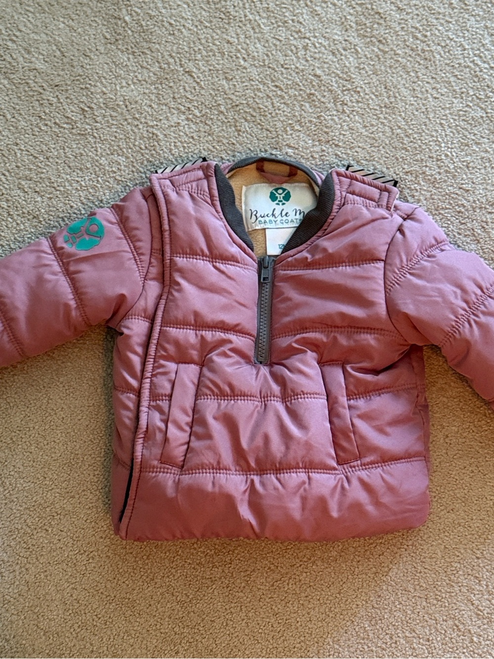 Buckle Me Baby Car Seat Winter Coat Built For Warmth & Safety 12 Months